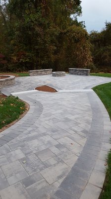 Backyard paver patio