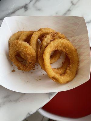 Charged me $3.50 for six nasty onion rings, count 'em, six.