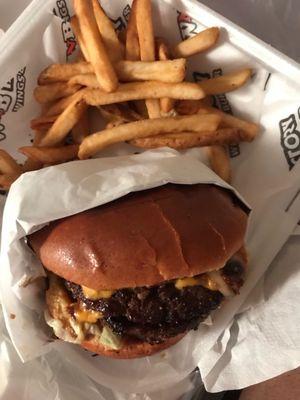 Korean BBQ Burger & fries