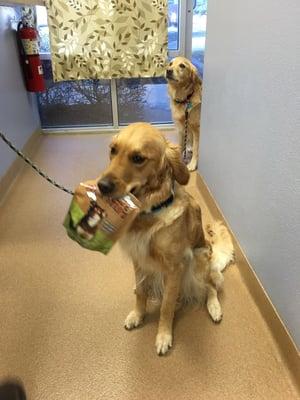 Some of our patients bring their own treats.