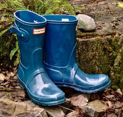 Hunter boots, for puddle stomping.