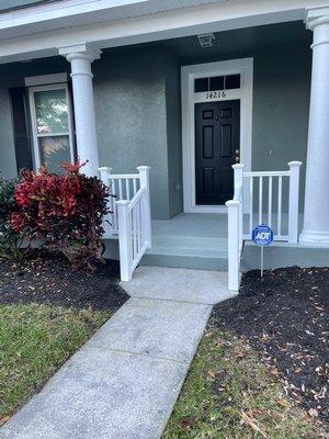 White pvc railing