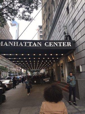 Sunday, 21 October 2018 - outside the Manhattan Center where Hillsong NYC holds their church services.