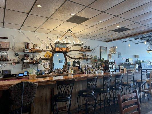 Bar seating.  They serve beer and wine