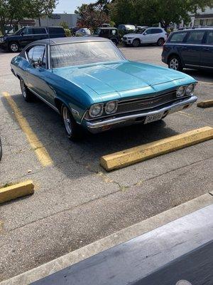 Chevelle sitting outside the restaurant