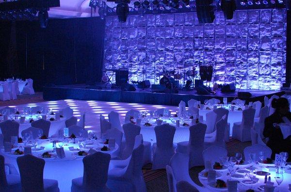 Lighted Spandex Tables and Dance Floor