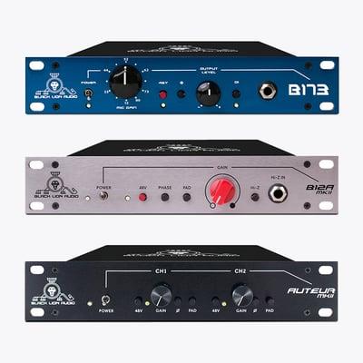 Our Preamps, made right here in Chicago: The B173, B12a mkII, and the Auteur mkII