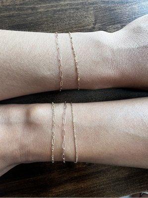 Matching friendship permanent bracelets!