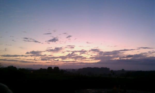 Evening golf course view