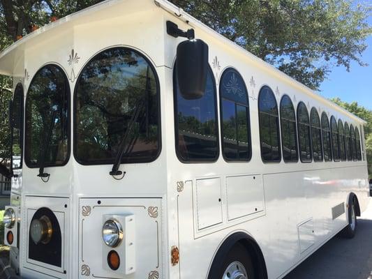 Austin Trolley Company is perfect for moving the wedding party before, during and after the big event.