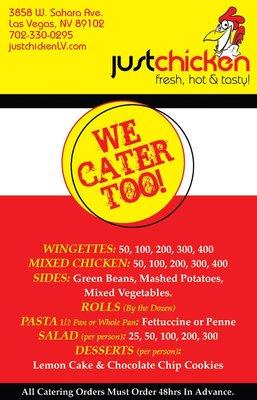 We cater too!