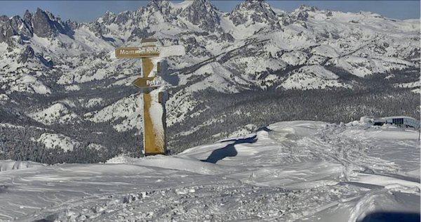 I love   in Mammoth Mountain. Standing at the crest of the mountain.