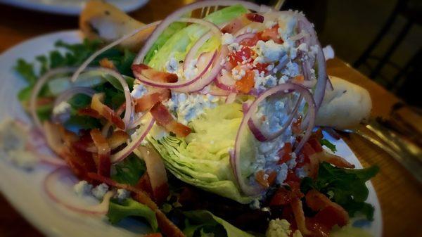 Wedge with Cherrywood Bacon, Red Onion, Tomato, and Gorgonzola Dressing