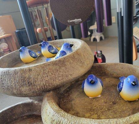 Decorative birds to place into your fountain!