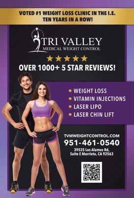 The highest rated and most reviewed weight loss clinic in California.