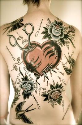 Girlfriends back piece done by Aaron.