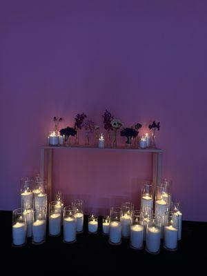 We rent sand candles any color