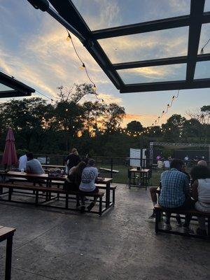 Tables and sunset