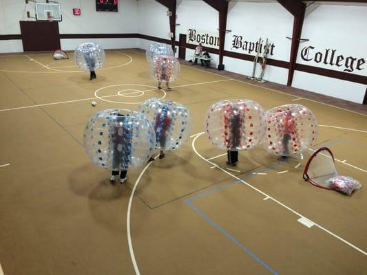 Bubble Soccer at Boston Baptist College!