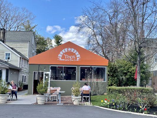 Outdoor Dining Area, back of restaurant