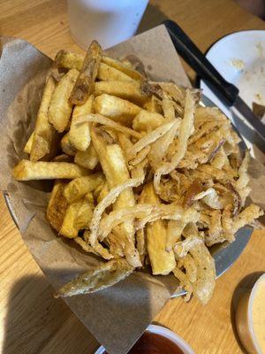 Half & Half fries & onion strings