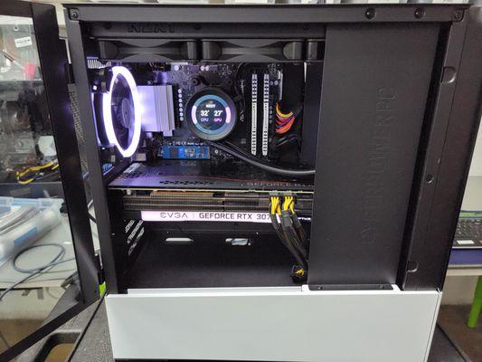 Gaming PC Build in our Computer Repair Store. We receive the parts from our customers, and we build the perfect Gaming PC of their dreams.