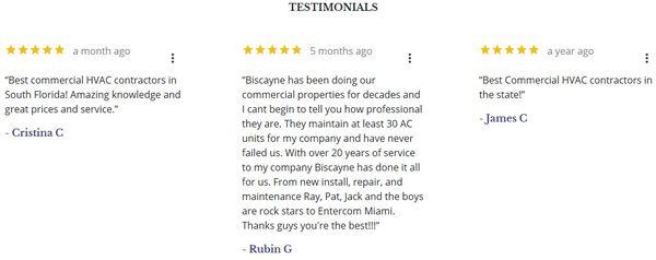 Several of our most recent reviews. Give us a call or email us today!