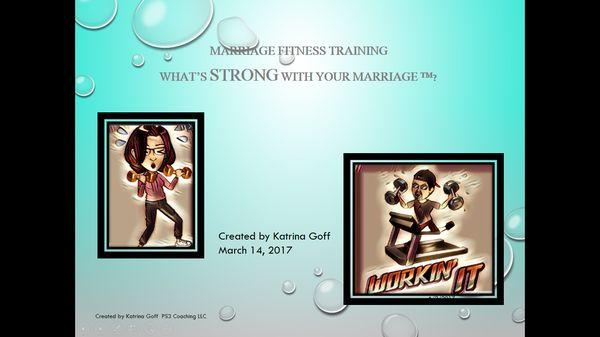 This series of workshops in based on what is STRONG in your marriage and building key elements to create a perfectly fit marriage.