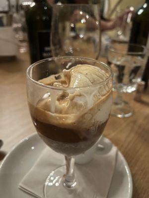 Affogato - vanilla gelato and espresso - delicious!