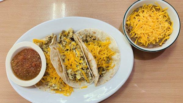 Breakfast tacos. Yummy