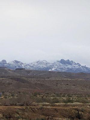 Snow on the mountains