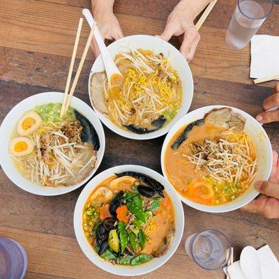 Mugi & spicy miso & regular miso ramen