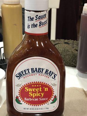 No homemade BBQ sauce here - just the bottled stuff