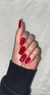 Acrylic nails, beautiful color and form, thank you Kim!