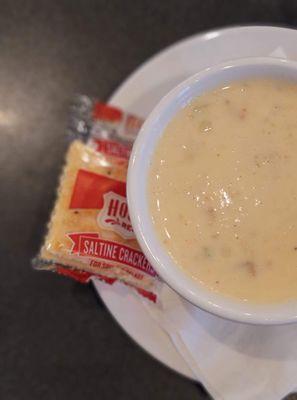 Cup of Crab and Corn Chowder