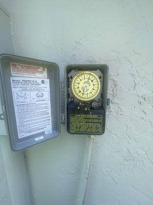 Intermatic sprinkler timer.