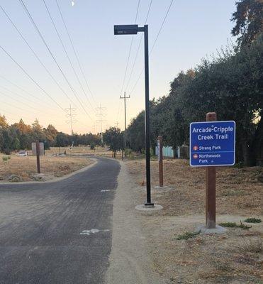 Newly completed section connecting Streng Park and Northwoods Park