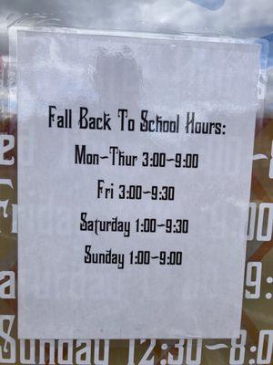 Fall hours