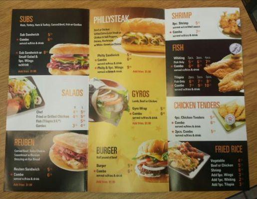 Their menu