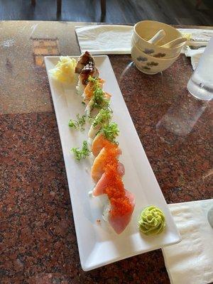 From the sushi bar...Rainbow roll