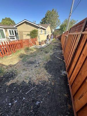 Day one of turf installation project in Concord ca