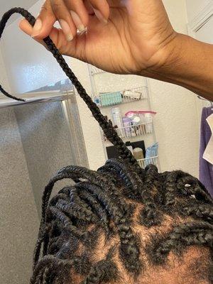 The unsatisfactory service of a braided bob in april 2021