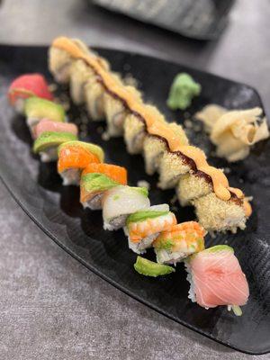 Rainbow and Crunchy Rolls.