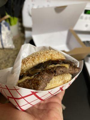 Swiss Shroom Dijon Burger... delicious