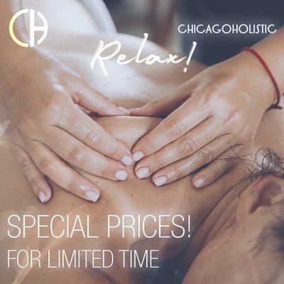 Enjoy a professional massage services with our summer pricing!