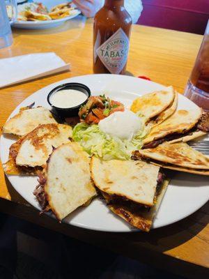 Brisket Quesadillas