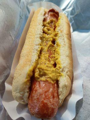 Splitters Hot Dog with J&M Mustard