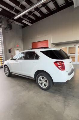 Semi indoor parking area for climate controlled units.