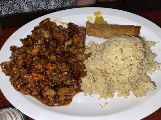 Classic General Tso beef, very good, I love a good Tso beef! Very filling, large meals. Perfect size.