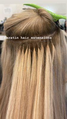 Keratin hair extensions